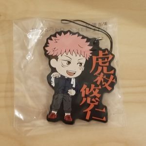 Jujutsu Kaisen JJK Yuji Itadori Kyun-Chara Rubber Strap Phone Charm